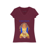 St. Kateri Tekakwitha- Women's V-Neck T-Shirt