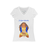 St. Kateri Tekakwitha- Women's V-Neck T-Shirt